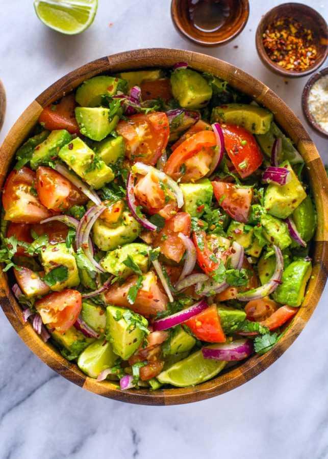 Tomato avocado salad