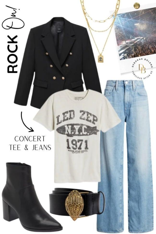 Rock concert style - Concert Jeans & tee