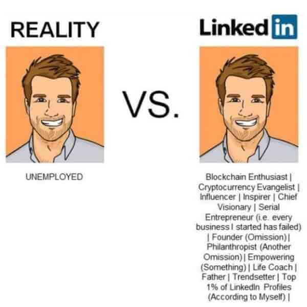 lie on linkedin meme