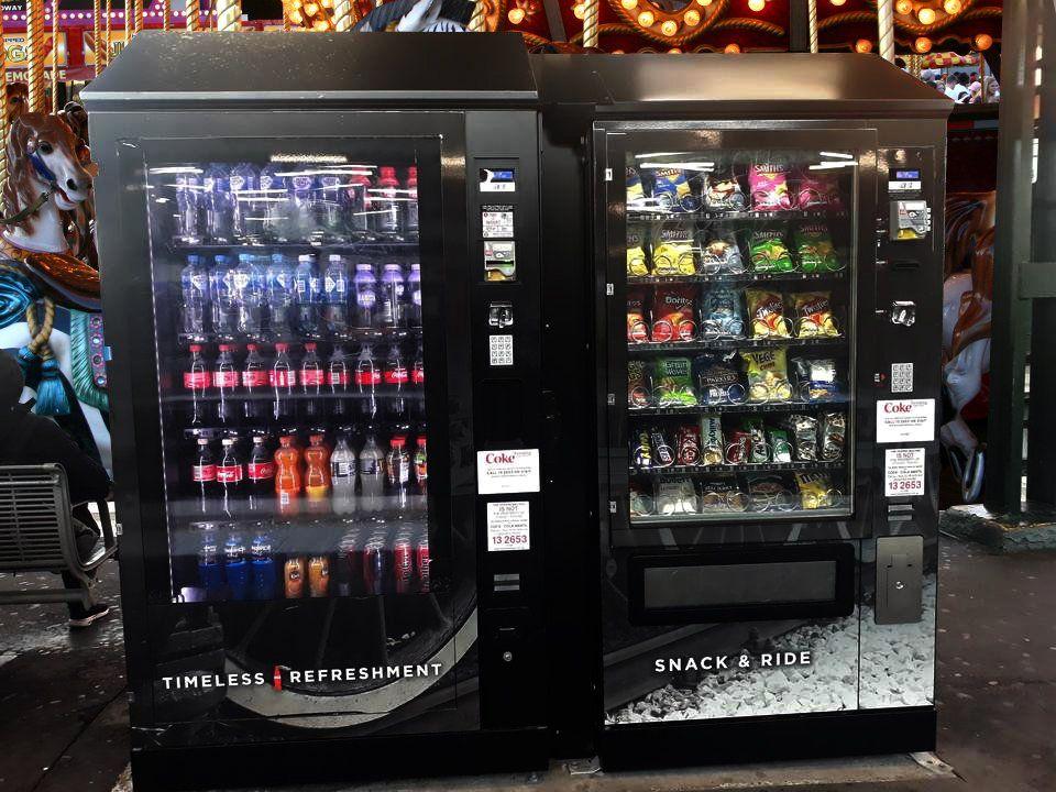 Gas station with vending machine