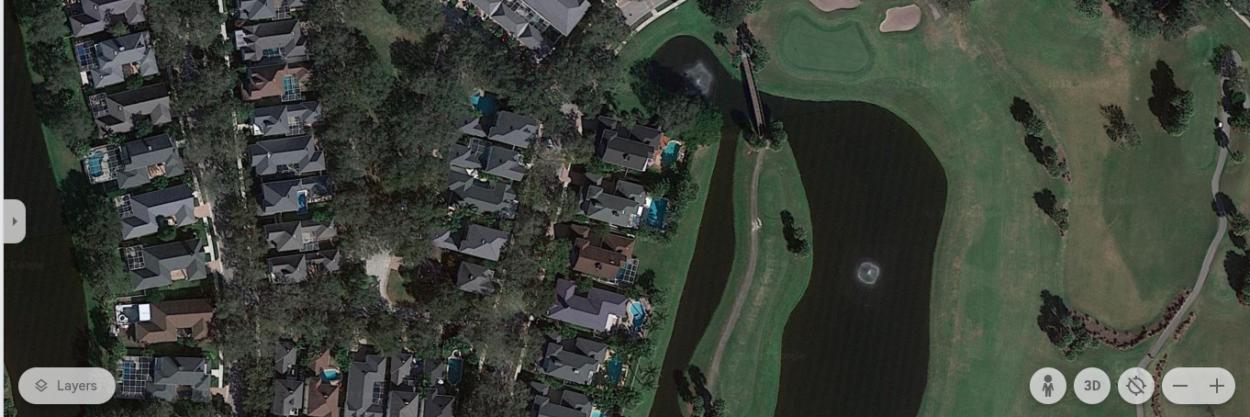 Location of the house from the Living oaks Church (Image Credit: Google Earth)