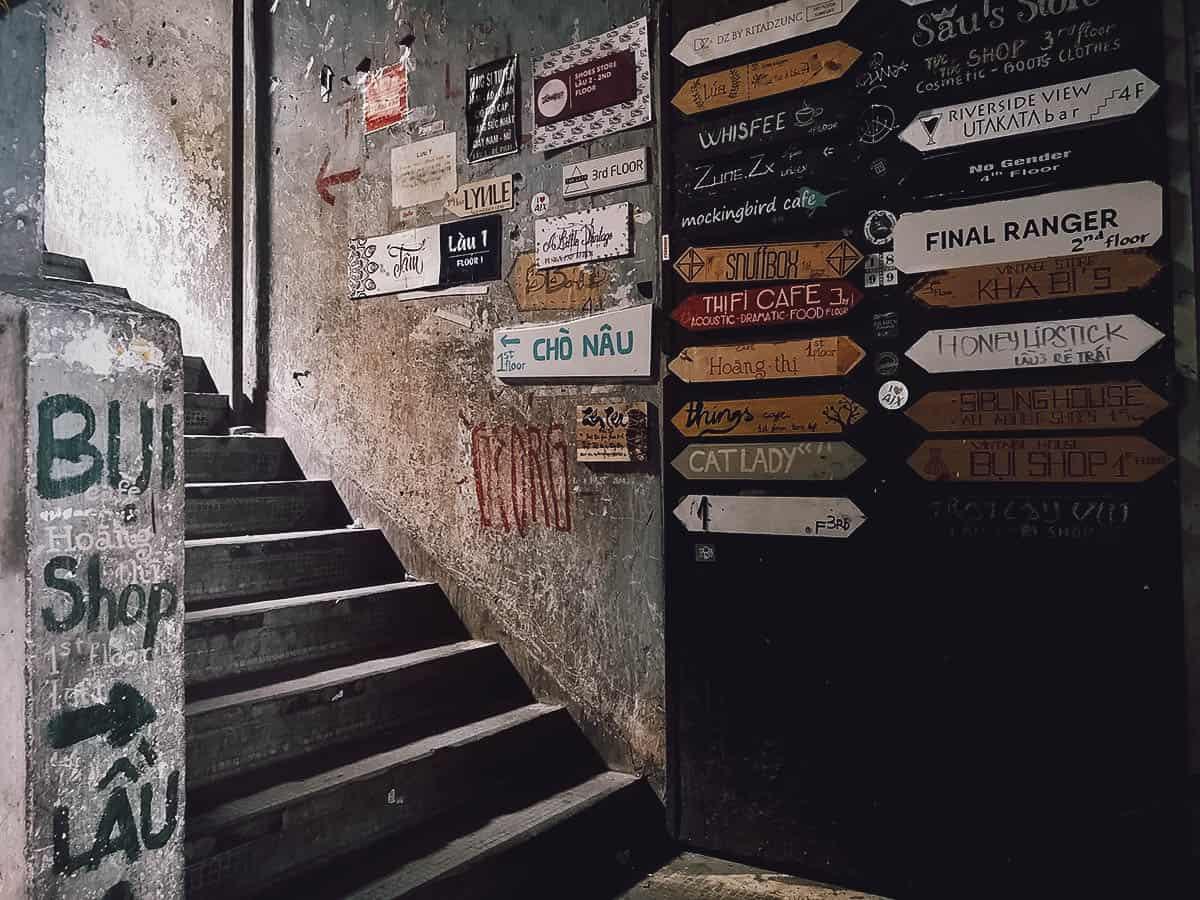 Stairwell inside the Ton That Dam building