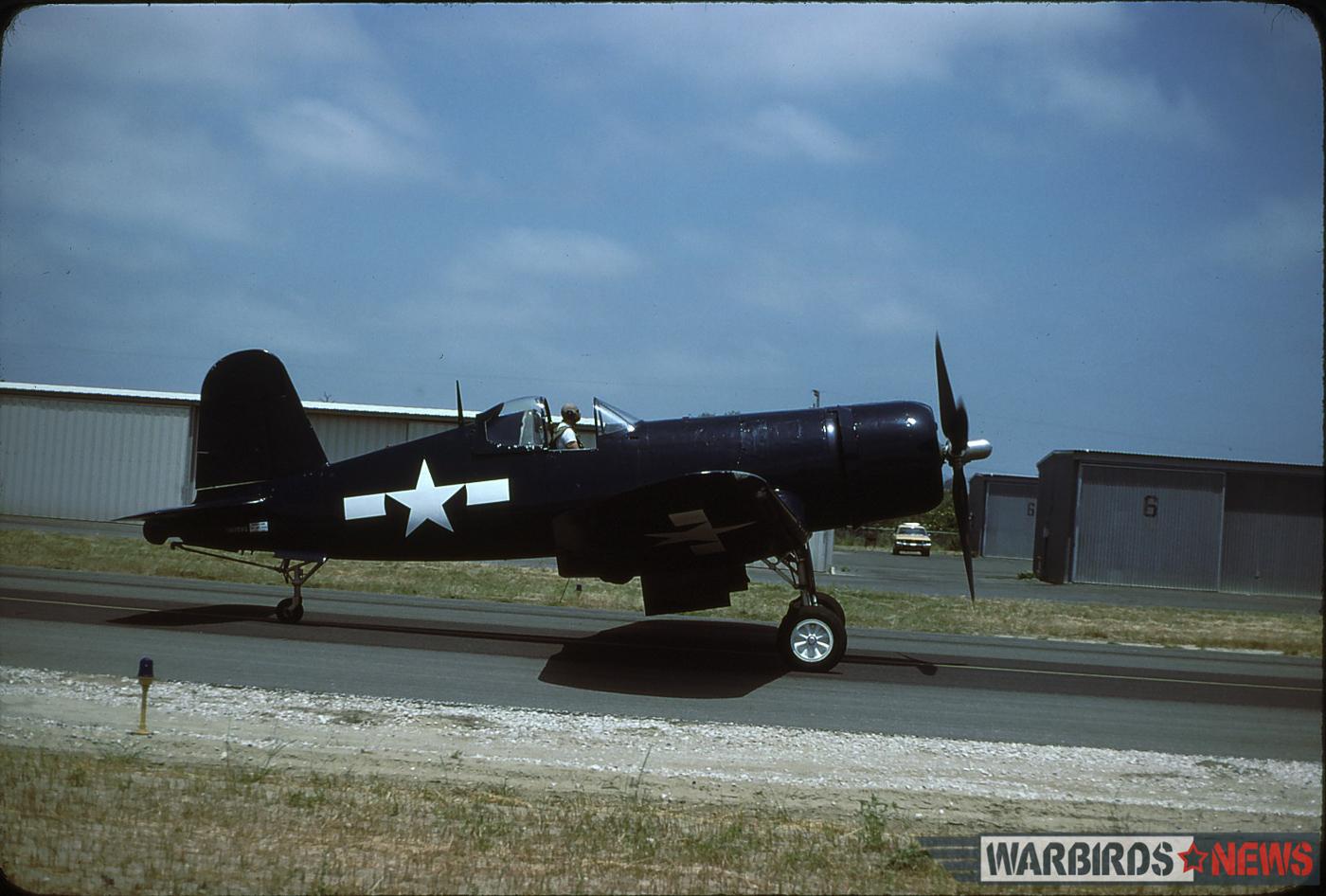 F4U-1A Bu.17799 in her Baa Baa Black Sheep livery during June, 1978. (photo by Wally VanWinkle)