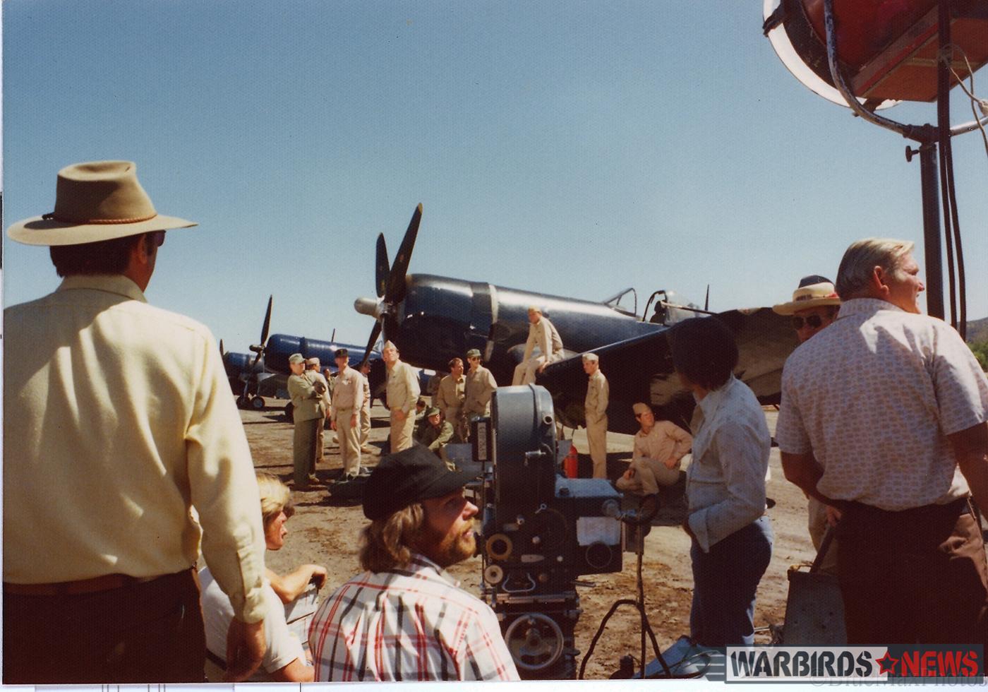 The 'Stars' on the set of Baa Baa Black Sheep. (photo by Steve Guilford via Stephen Chapis)