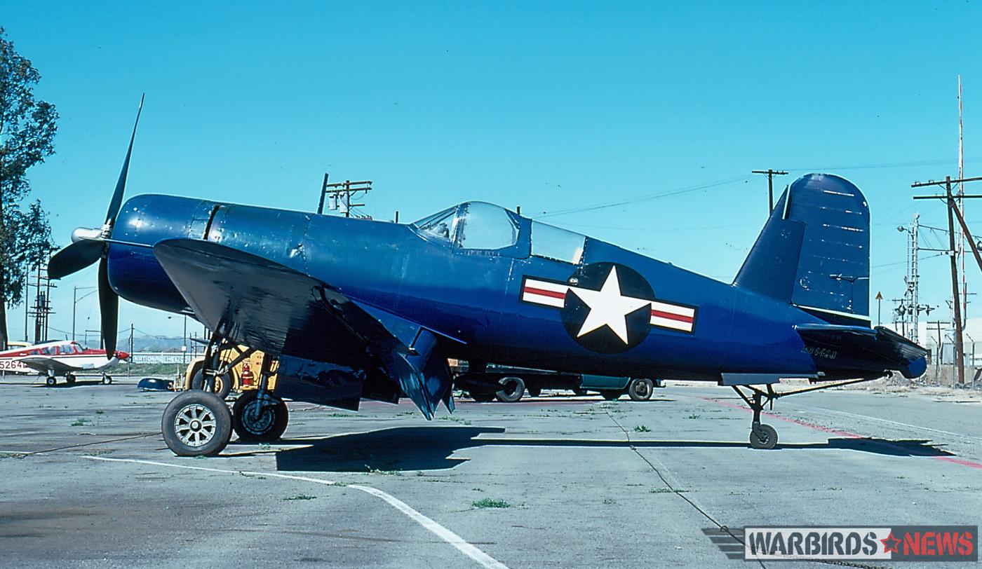 Junior Burchinal's FG-1D Bu.92433. Note the crudely formed rear cockpit! (photo by Jim Sullivan)