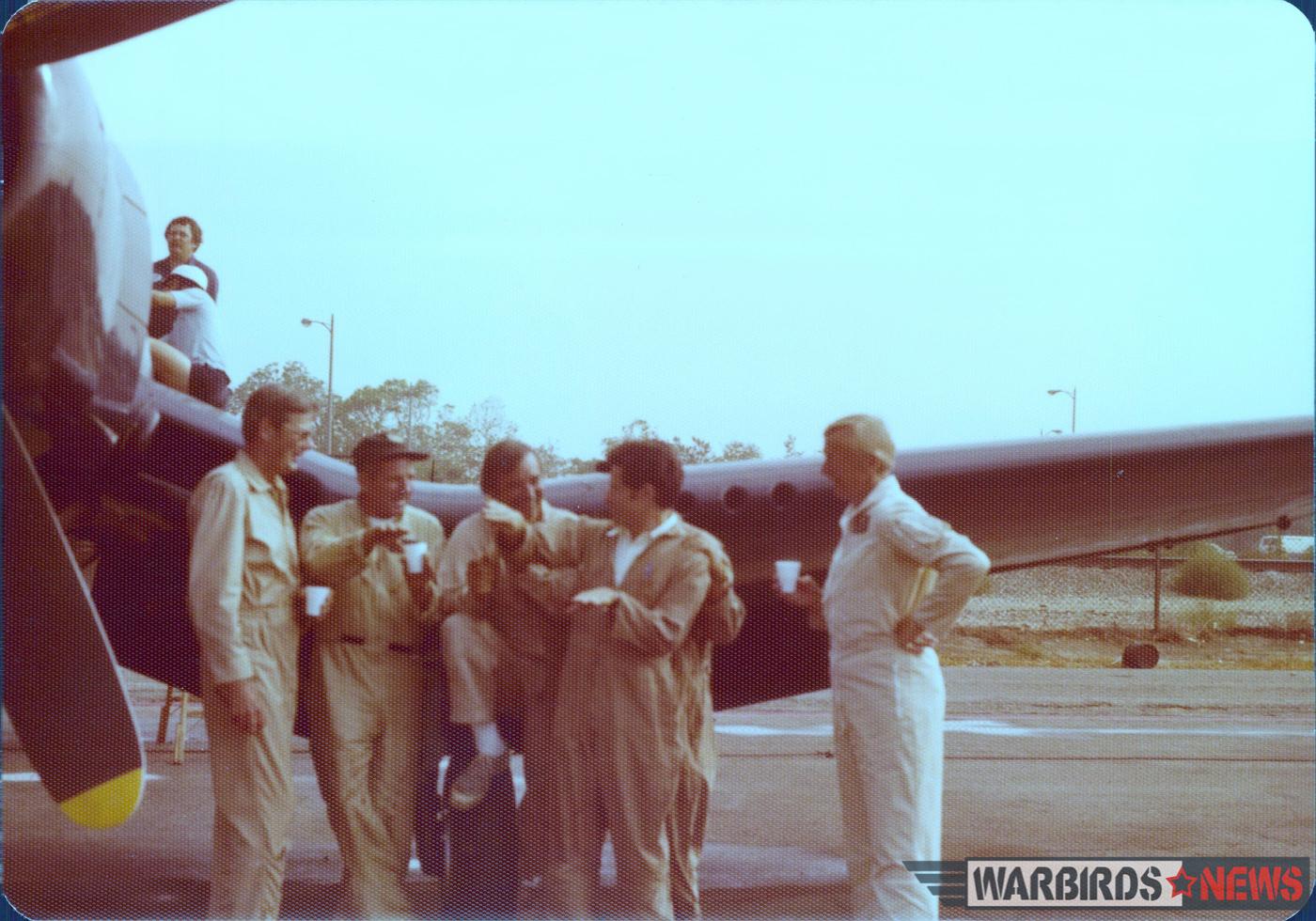 John Scafhausen, unk, Tom Friedkin, Steve Rosenberg, uno, behind Frank Tallman. (photo Steve Rosenberg collection)