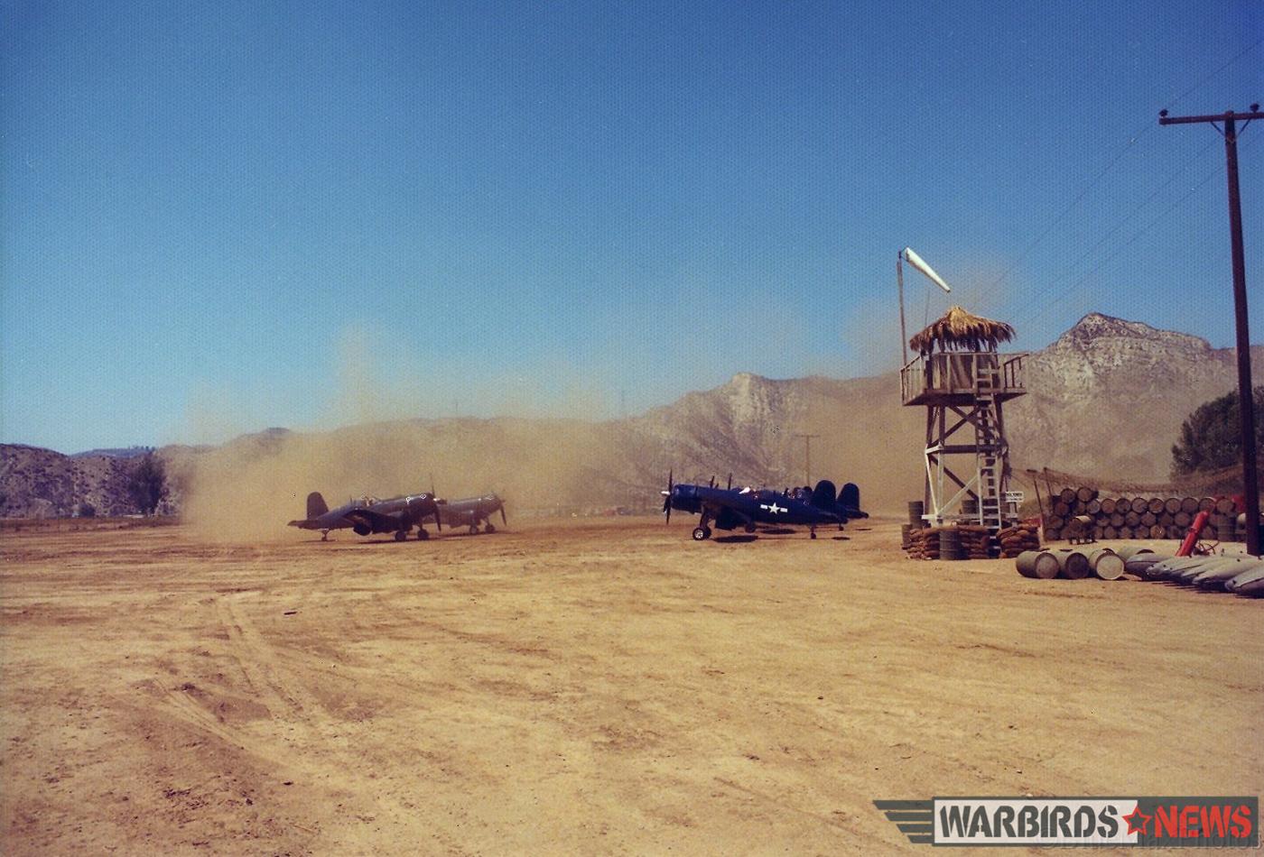 Corsairs and dust. (photo via Stephen Chapis)