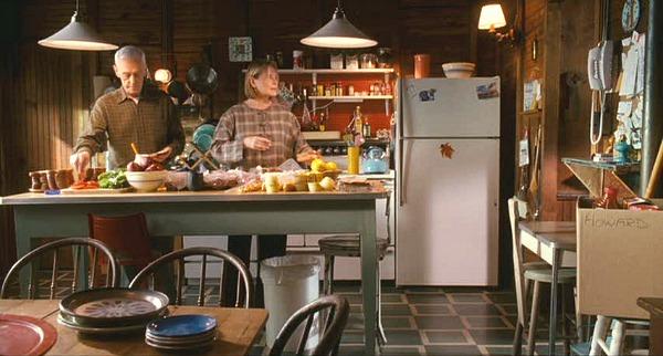 family eating in kitchen