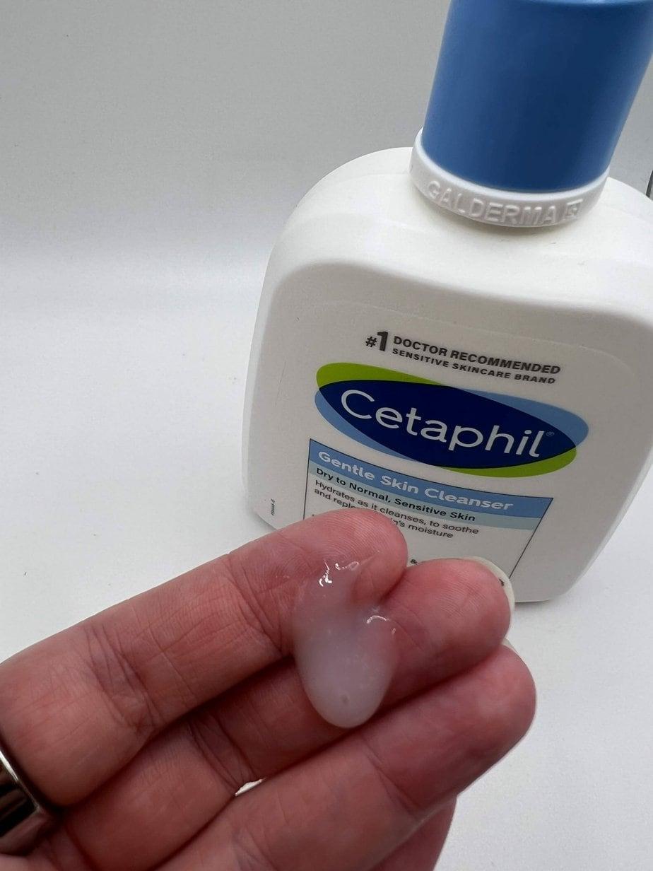 Cetaphil Gentle Skin Cleanser has a lightweight lotion-like texture.