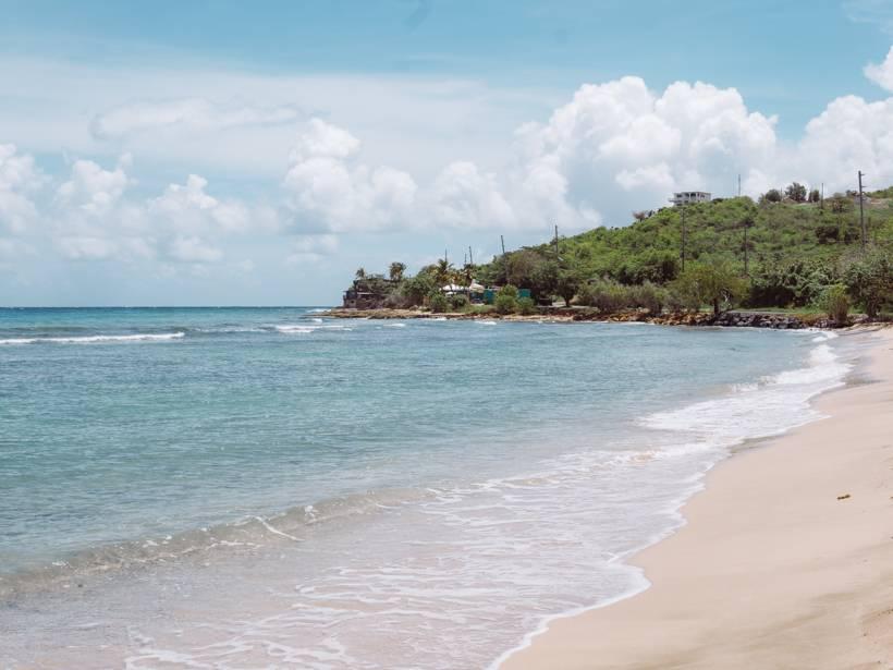 Seafoam washed ashore at Cane Bay on St Croix - st thomas vs st croix