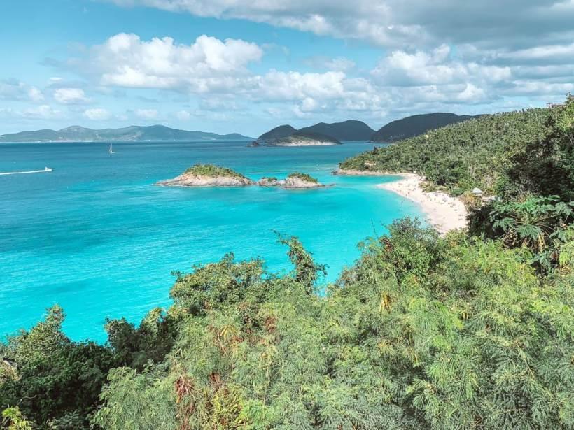 Trunk Bay overlook in Virgin Islands National Park on St John