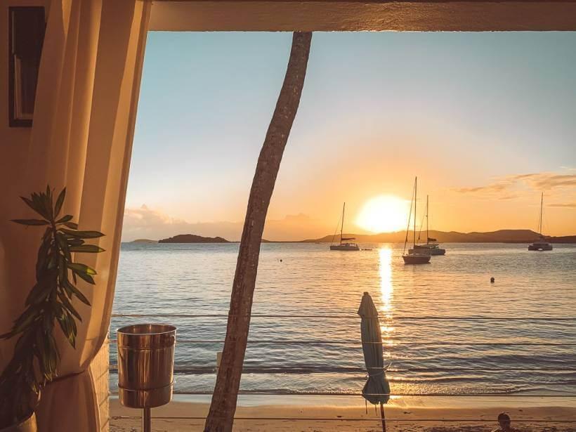 View from sunset grill in secret harbour - st thomas vs st croix