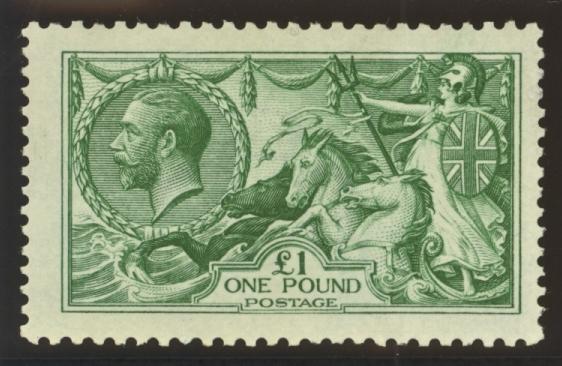 1913 £1 seahorses stamp