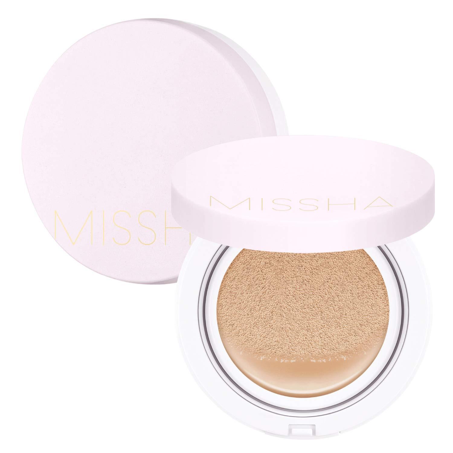 MISSHA Magic Cushion Foundation No.23 Natural Beige for Light with Neutral Skin Tone Flawless Coverage,Dewy Finish,Easy Application for All Skin Types