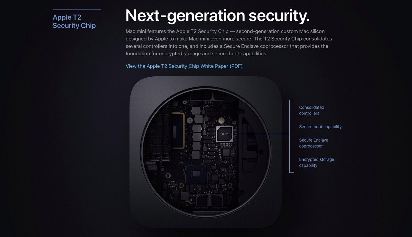 Mac models with Apple T2 security chip