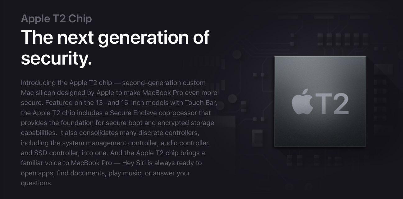 Apple T2 security chip overview