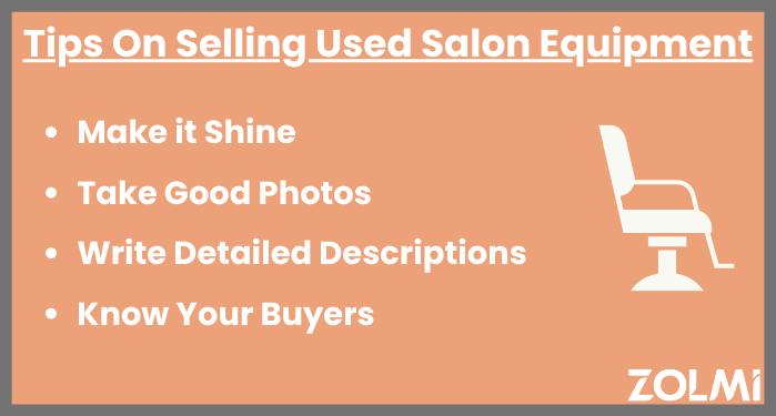 Tips on selling used salon equipment