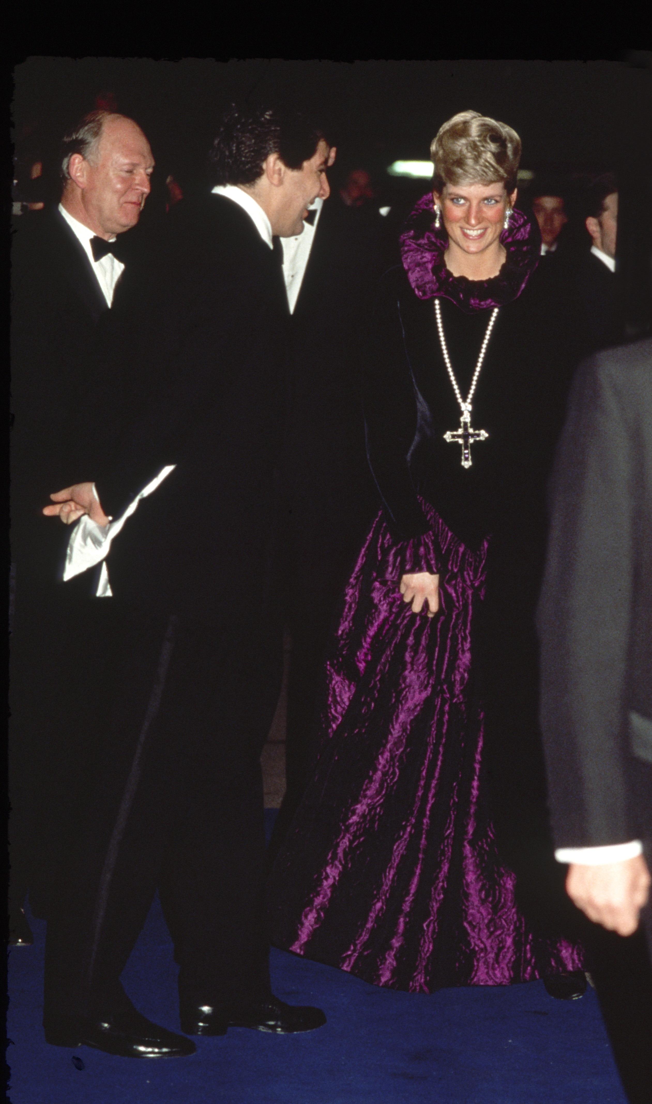 Diana, Princess Of Wales, Arriving At A Charity Gala Evening On Behalf Of Birthright At Garrard. (Photo by Tim Graham Photo Library via Getty Images)