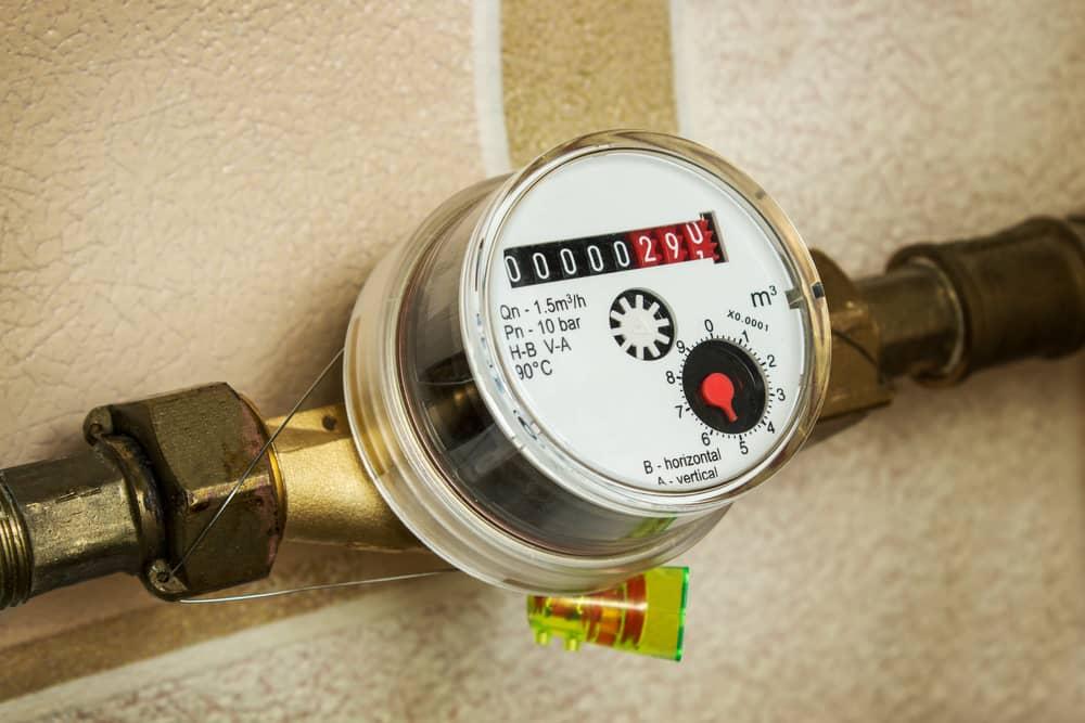 This would be an easy to read water meter for your home's water source.