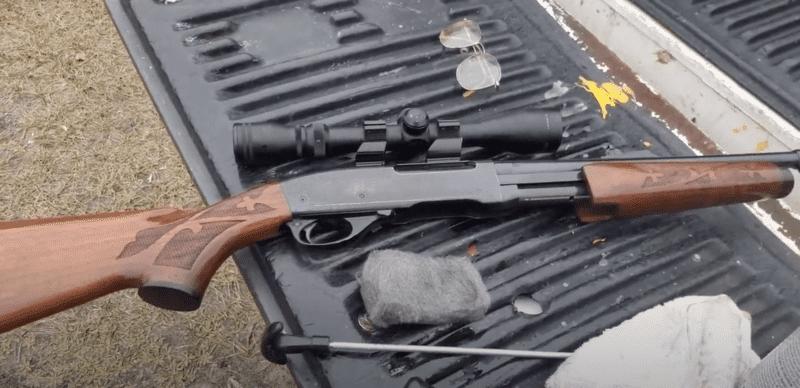 Remington Model 7600 pump action deer rifle