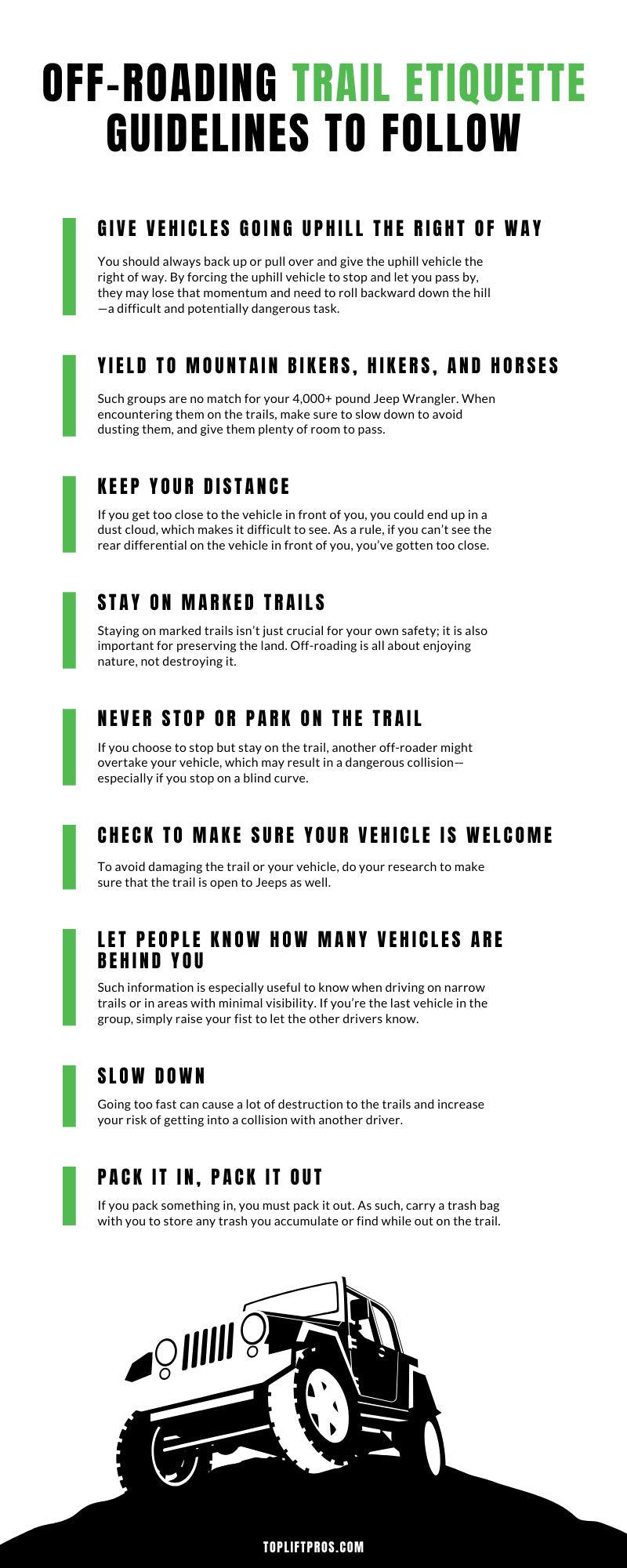 Off-Roading Trail Etiquette Guidelines to Follow