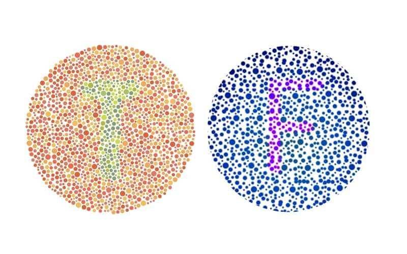 Photo of color blind test.
