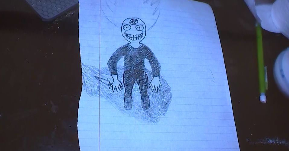 This is one of the drawings found in Aiden Fucci