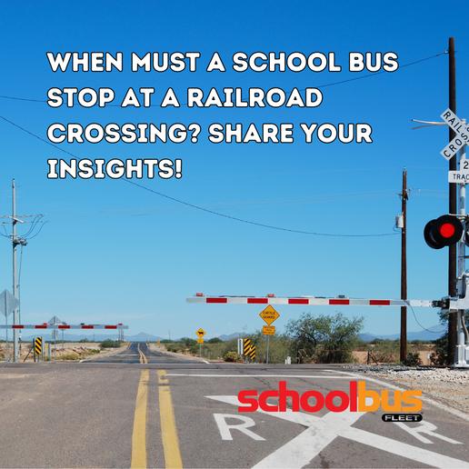 The regulations may vary to a certain extent from one area to another, but generally school buses are expected to stop at all railroad crossings. But are there exceptions? Share your local experiences! - Image: Canva