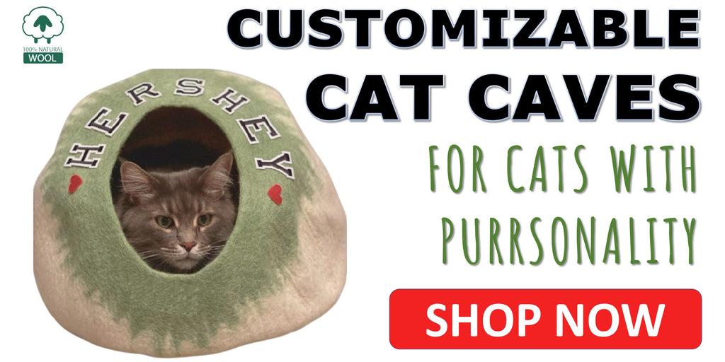 Cat cave cat beds by Toe Beans