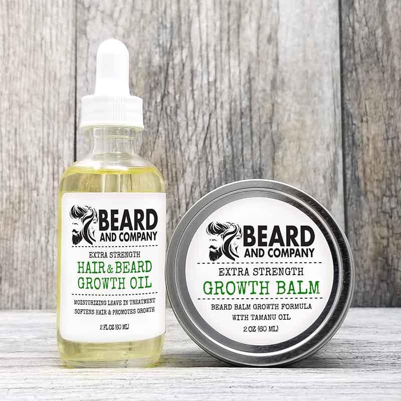 extra strength beard growth oil and balm kit