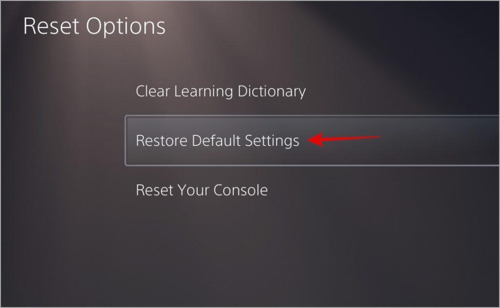 Reset PS5 Settings to Default