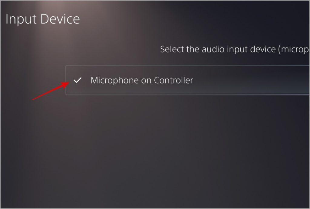 Change Audio Input Device on PS5