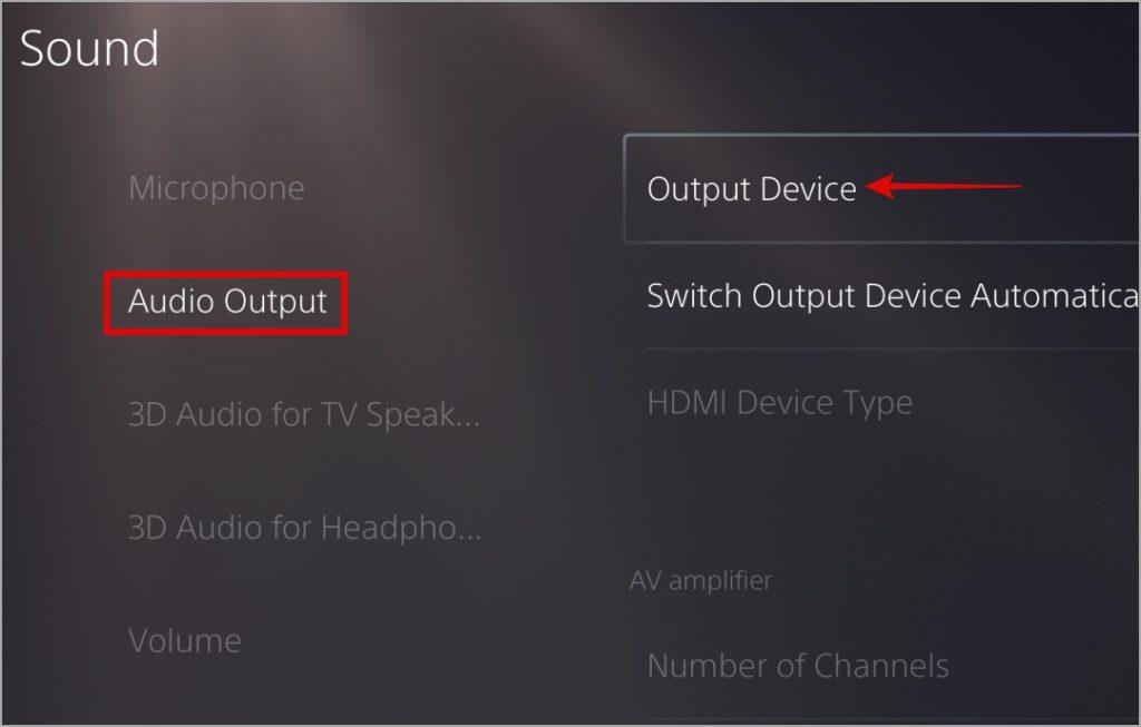 Change Audio Output on PS5