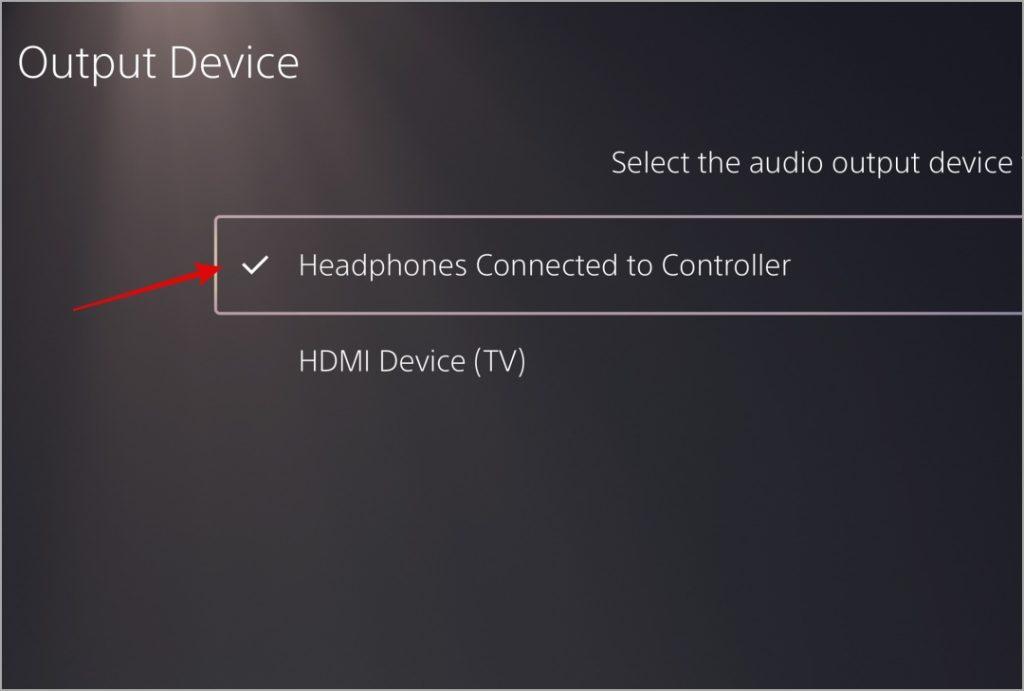 Change Audio Output Device on PS5