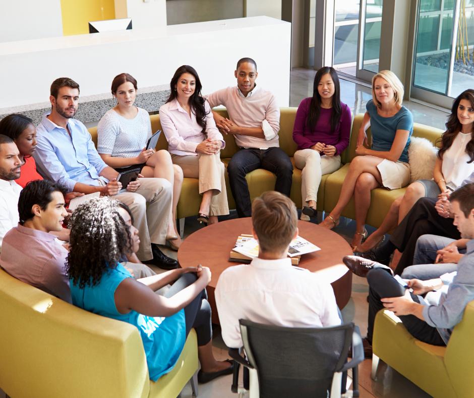 A group of people discussing cultural change