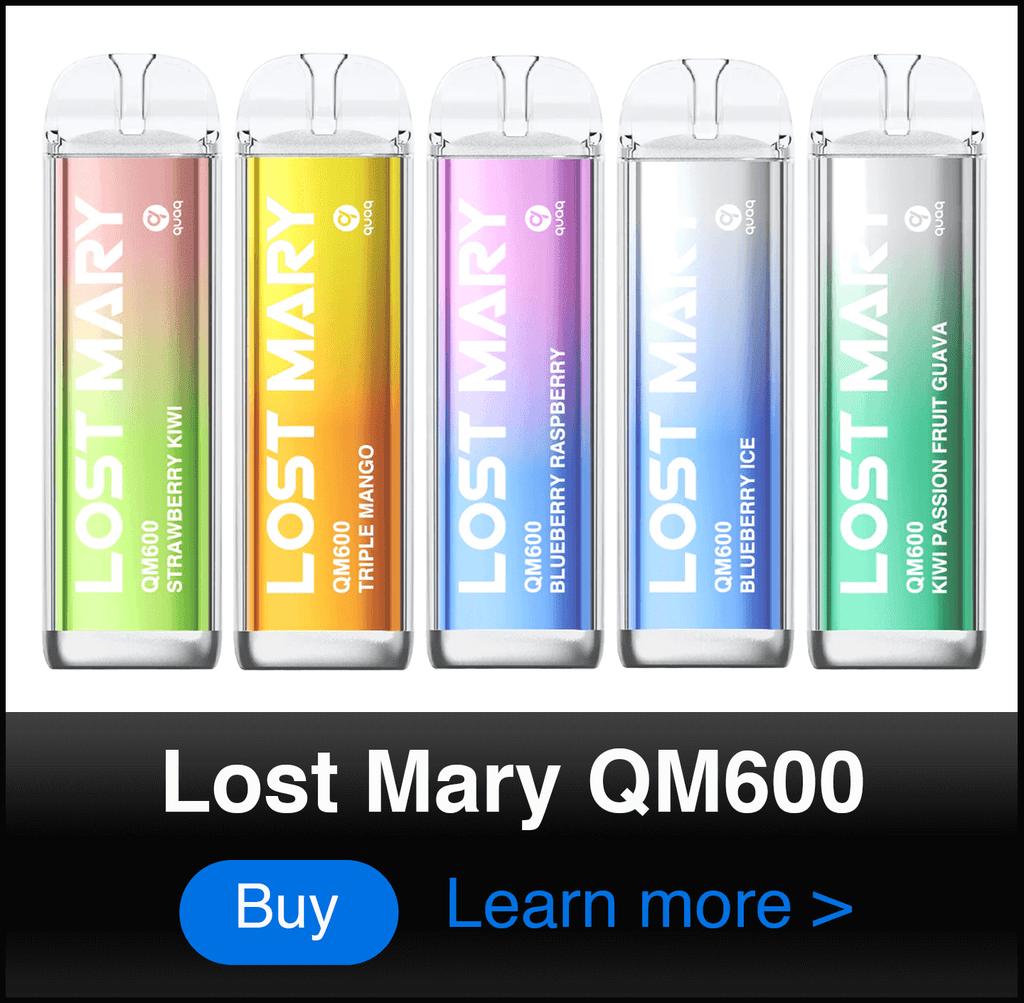 Lost Mary QM600 with QUAQ mesh coil technology. Buy Now. Learn More