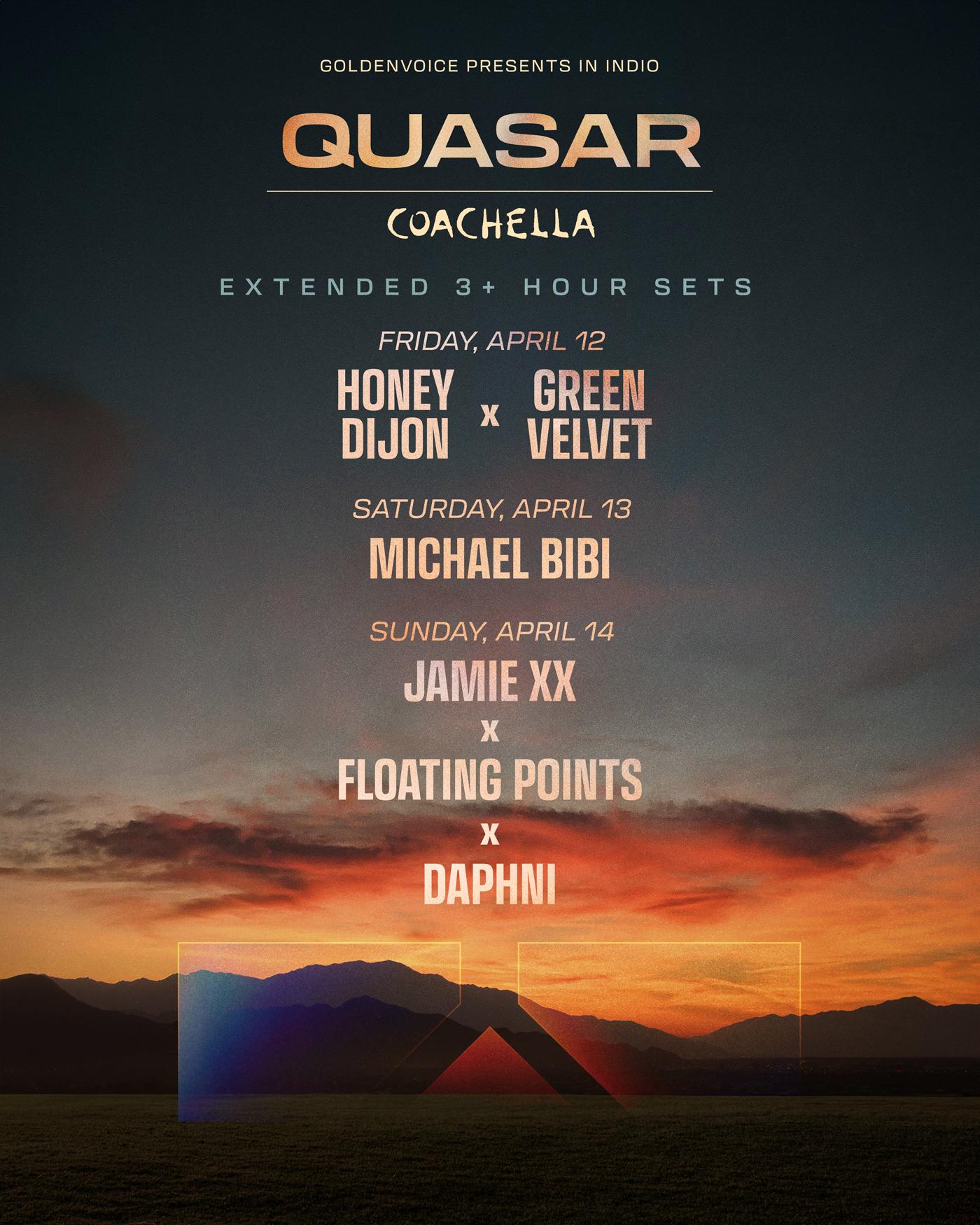 Quasar stage weekend one lineup