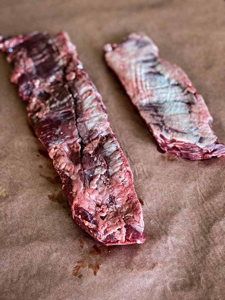 close up of marbling in meat