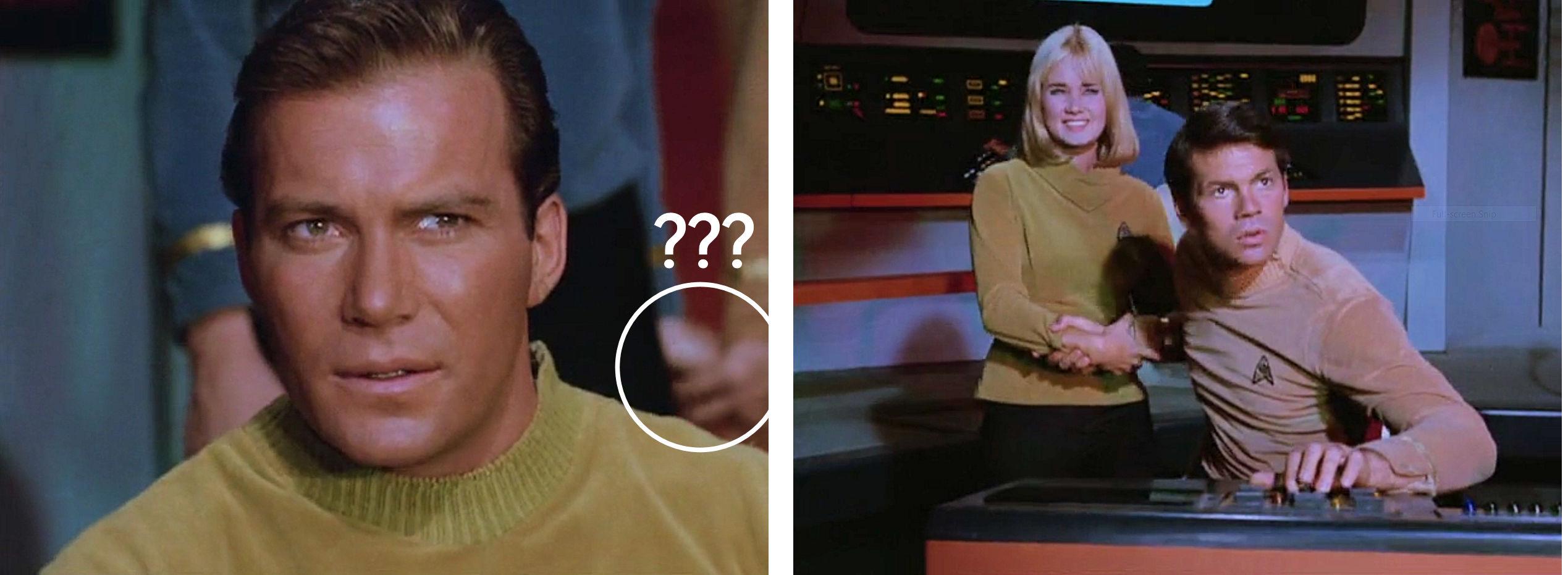 Screen shots of bridge from Star Trek episode