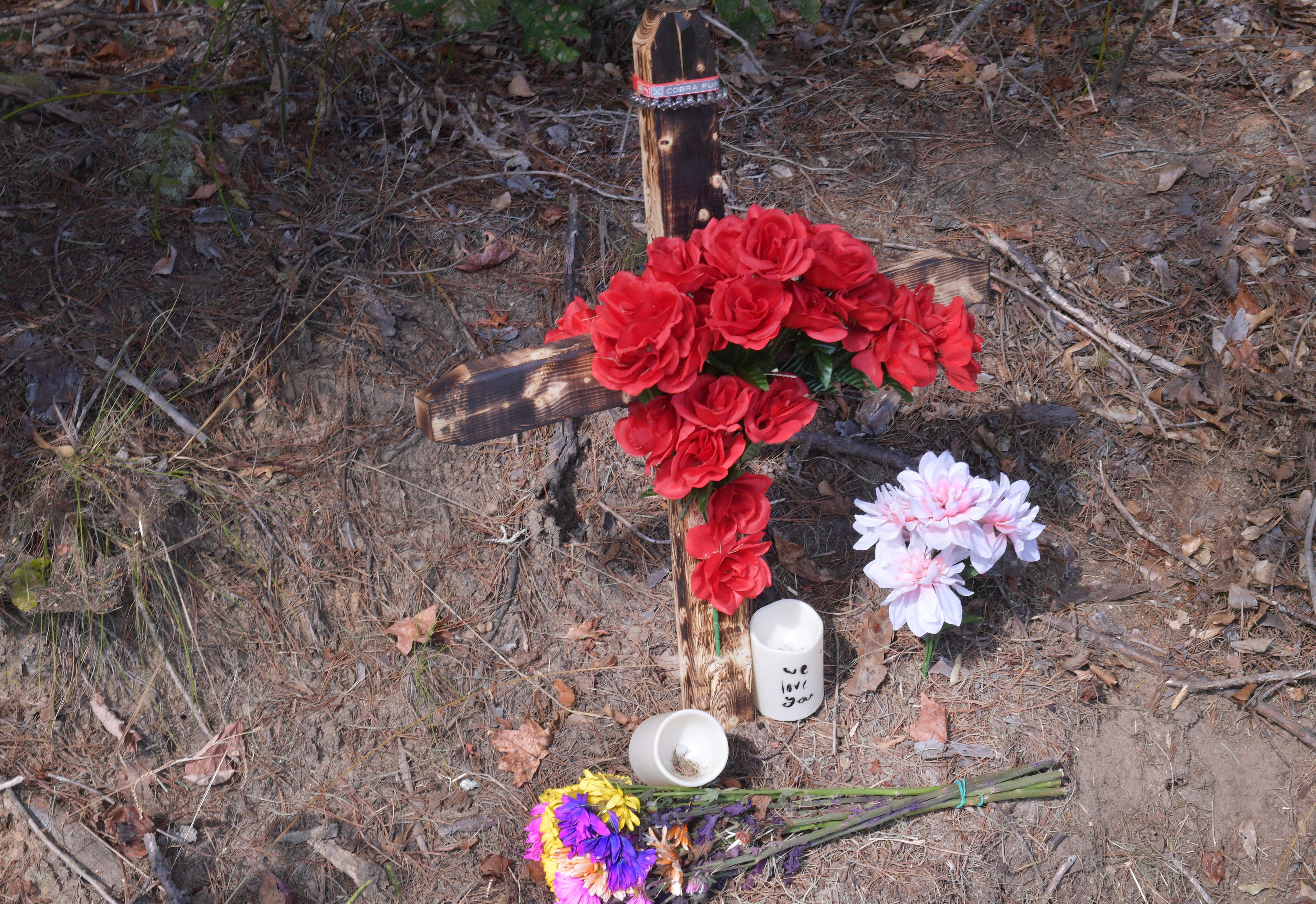 ****please check for best updated information+++++ The South Carolina Highway Patrol said a Friday afternoon wreck on Fairfield Road, near Henderson Road just outside of Chesnee, left three dead and injured another person. Flowers and other items were left at the crash site on Oct. 1, 2023.