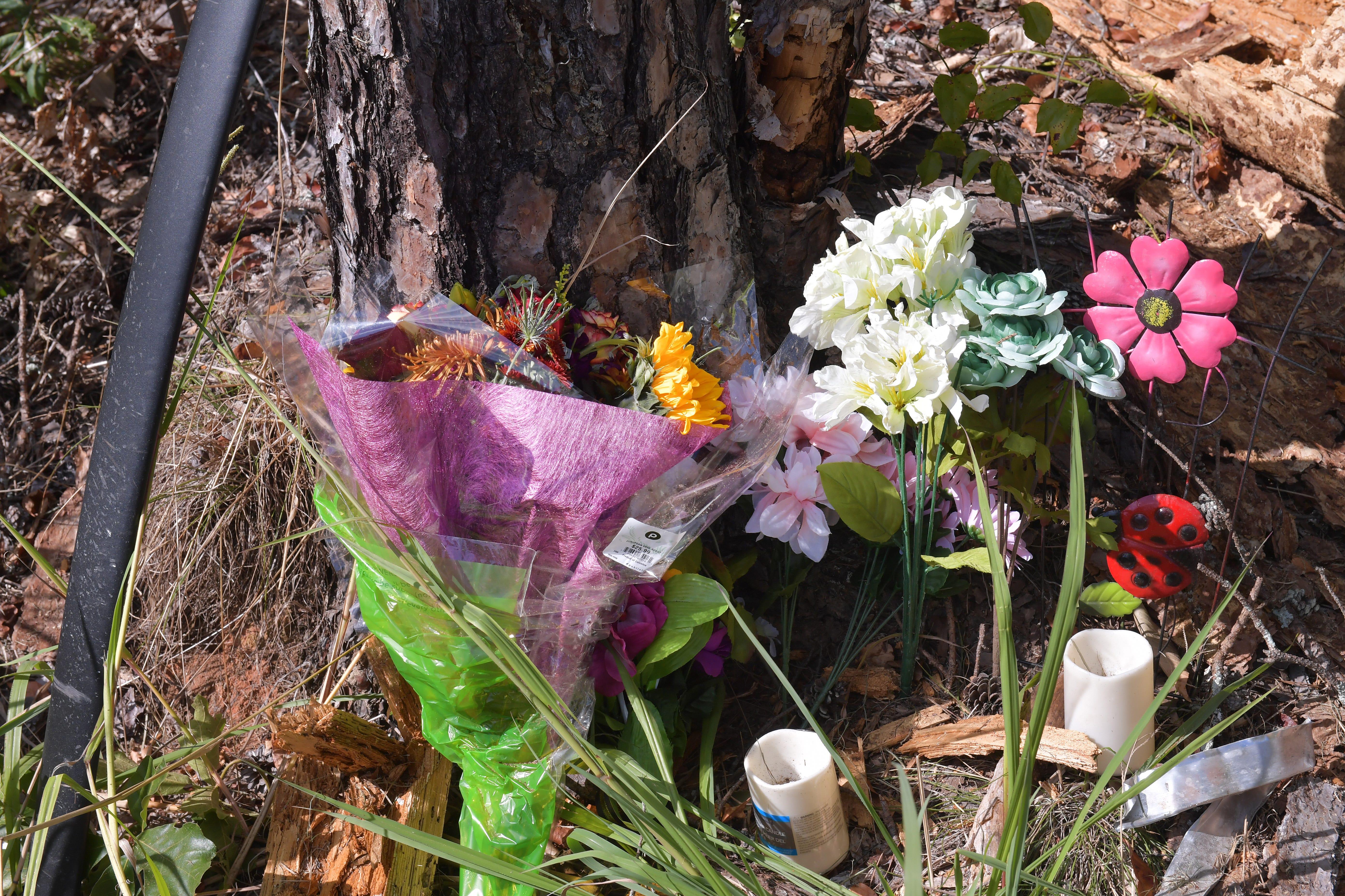 ****please check for best updated information+++++ The South Carolina Highway Patrol said a Friday afternoon wreck on Fairfield Road, near Henderson Road just outside of Chesnee, left three dead and injured another person. Flowers and other items were left at the crash site on Oct. 1, 2023.
