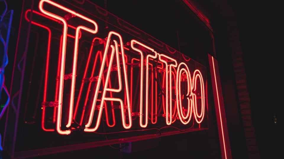 Neon tattoo sign