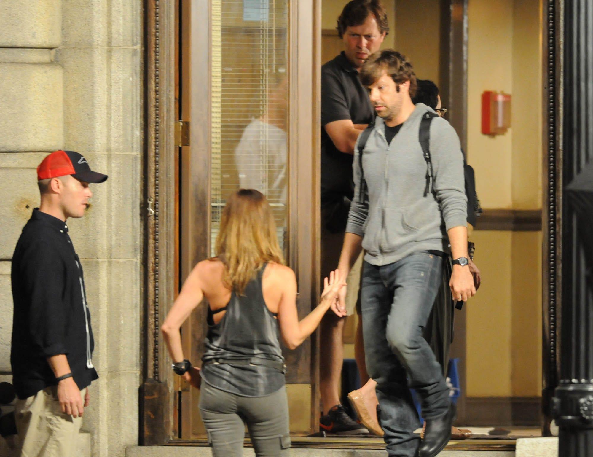 Actors Jennifer Aniston and Jason Sudeikis filmed scenes on North Front Street for "We
