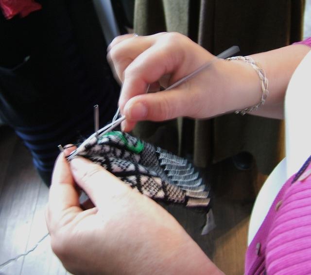 May MacCormick knitting