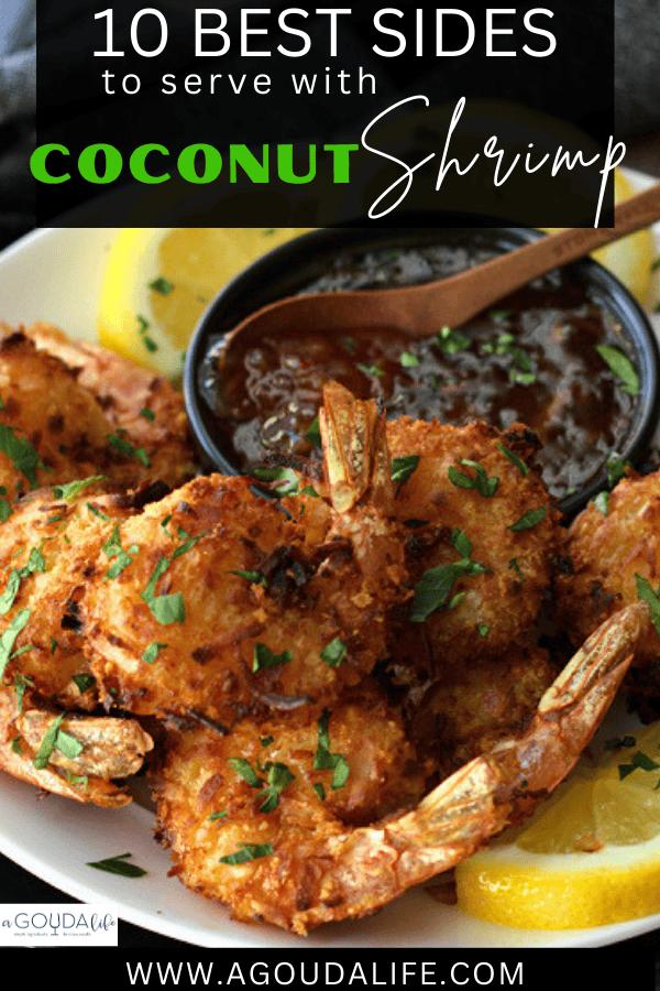 what to serve with coconut shrimp - pinterest pin