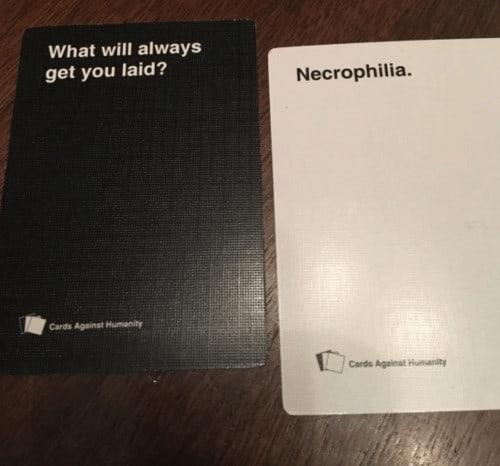 Necrophilia Cards Againt Humanity