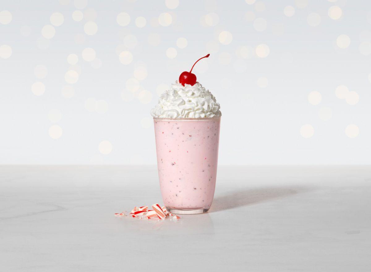 Chick-fil-A Peppermint Chip Milkshake