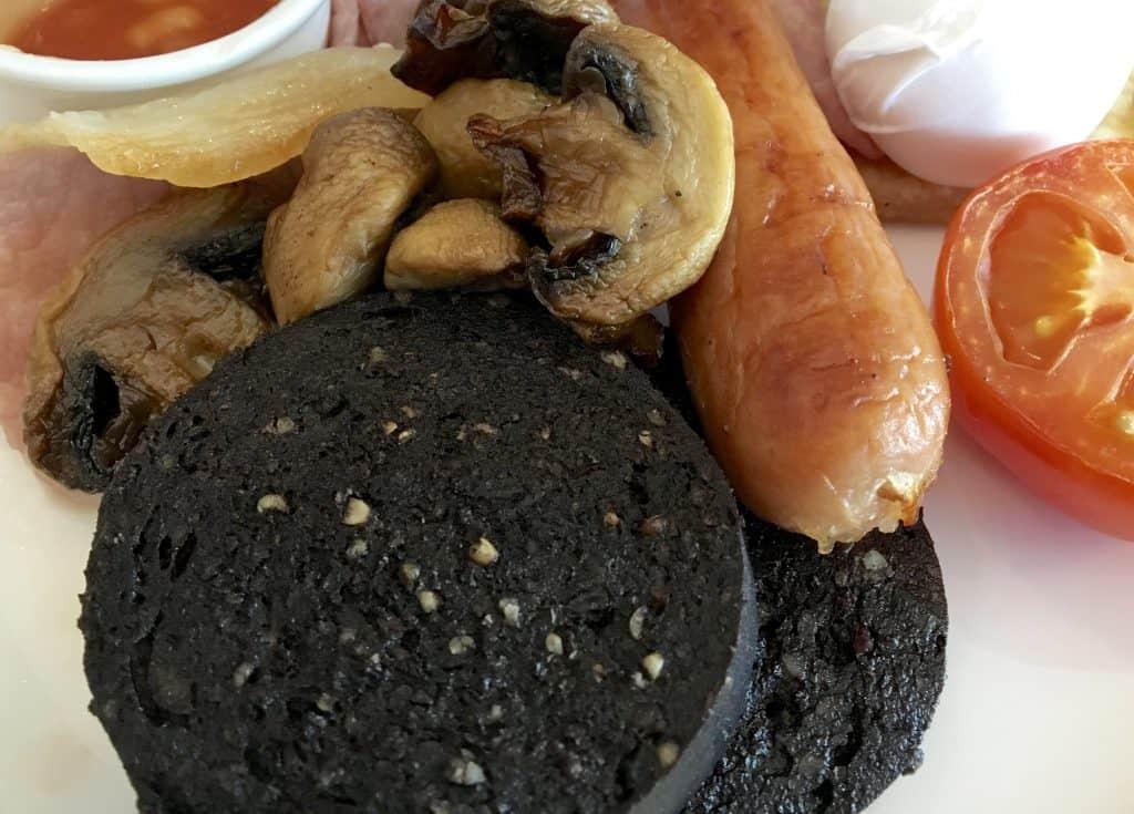 Black pudding with breakfast