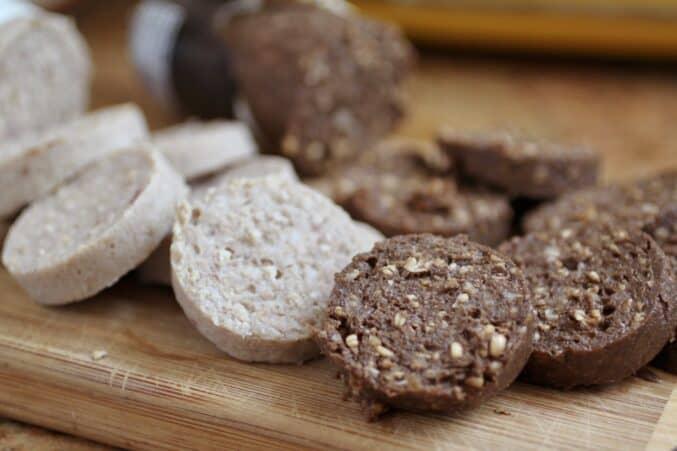 white and black pudding slices